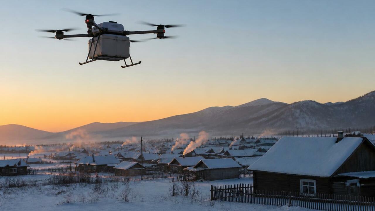 Кузбасс впервые применил грузовые дроны для дос...
