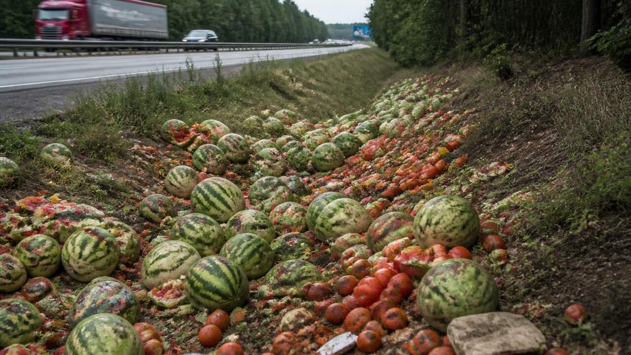 Жители Кузбасса обнаружили у трассы горы выброш...