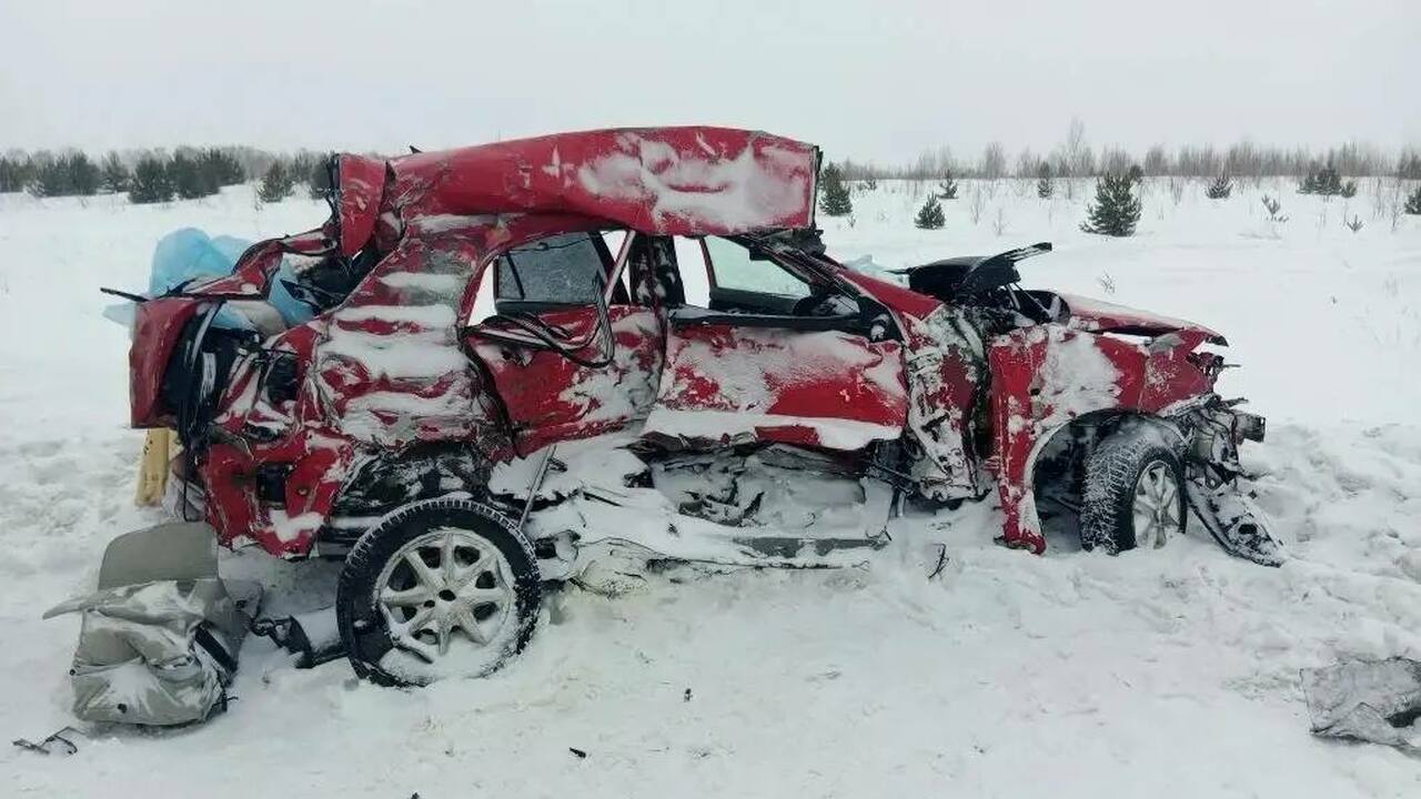 На 12-м километре обхода Мариинска произошло ст...