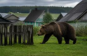 Медведь забрался на участок в Шоя-Кузнецово и п...