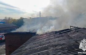 В Киселевске потушили пожар в деревообрабатываю...